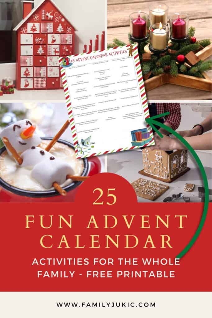 Advent calendar and various Christmas activities